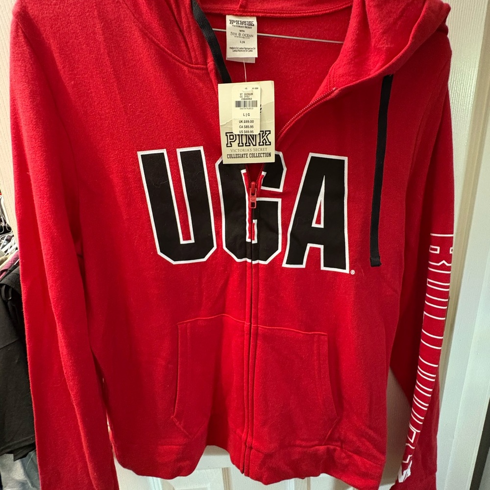 Victoria's Secret PINK Collegiate Red Hoodie